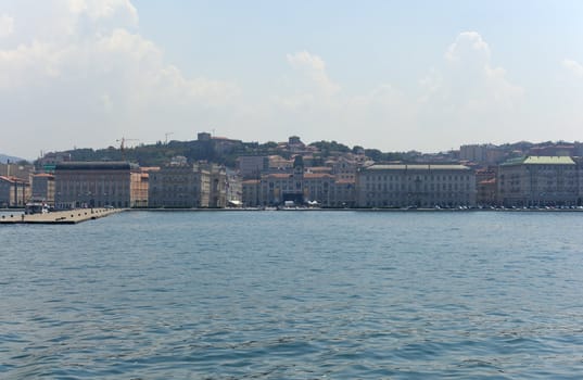 View of Trieste on the sea, Italy