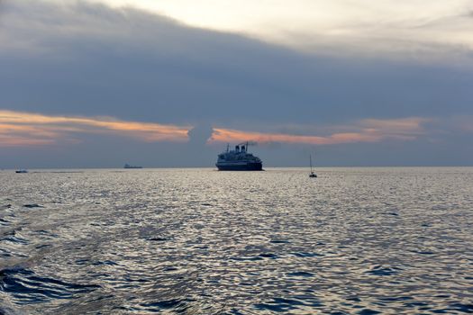 Ship in the sea, Trieste
