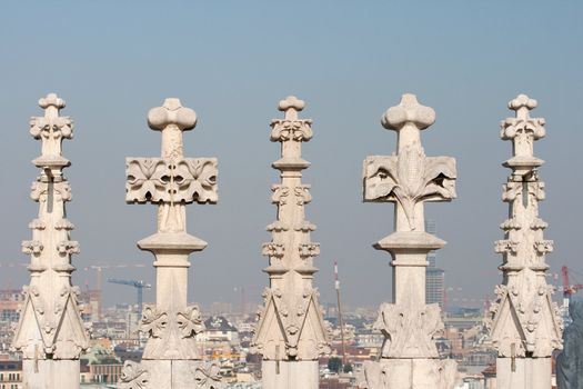Spire on the Milan cathedral