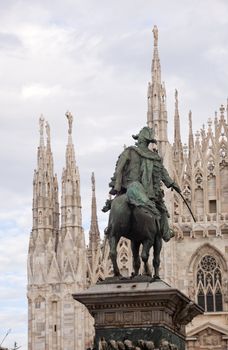 Vittorio Emanuele II monument in Milan - Italy