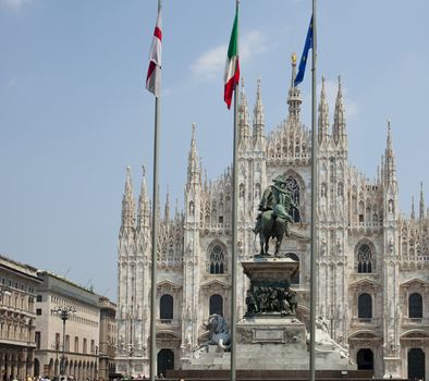 Vittorio Emanuele II monument in Milan - Italy