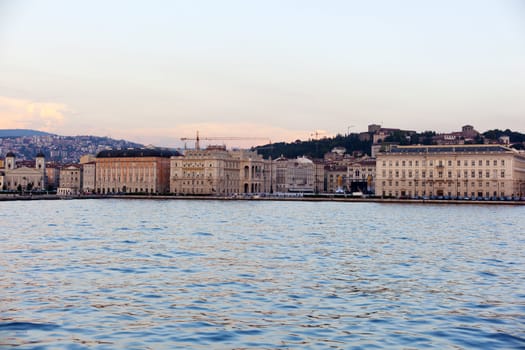 View of Trieste on the sea, Italy