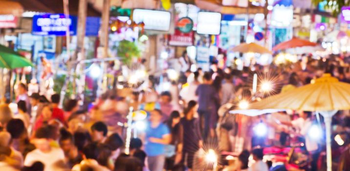 Chiang Mai Walking Street. Out of focus.