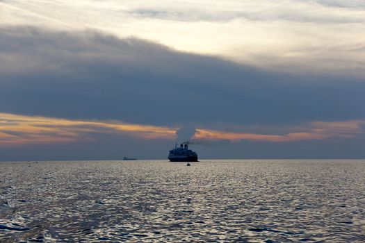 Ship in the sea, Trieste