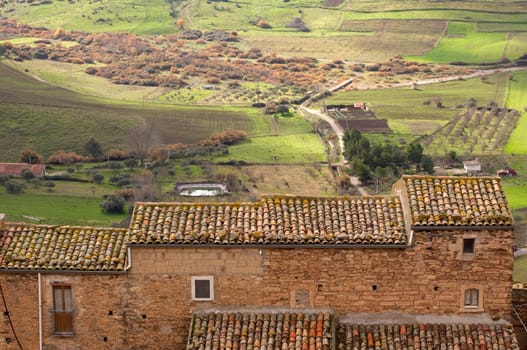 View of Sperlinga, Sicily - Italy