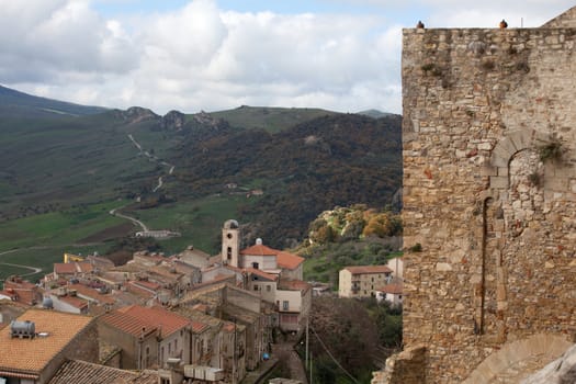 View of Sperlinga, Sicily - Italy