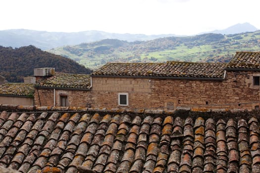 View of Sperlinga, Sicily - Italy
