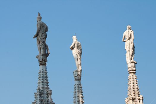 Statue on the spire, Milan cathedral