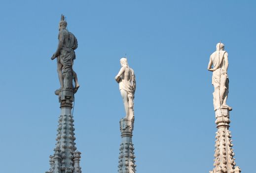 Statue on the spire, Milan cathedral
