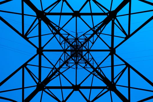 High power line pattern, viewed at the bottom side