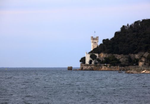 View of Miramare castle, Trieste - Italy