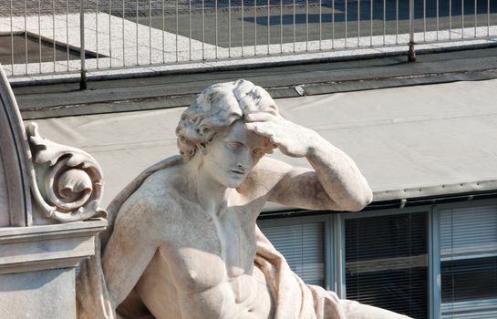 Marble statue of a man that looking, Milan