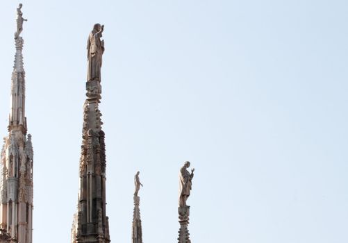 Statue on the spire, Milan cathedral