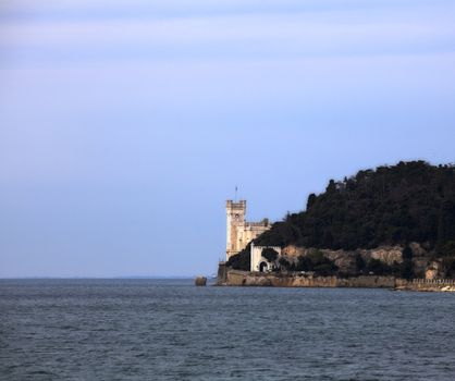 View of Miramare castle, Trieste - Italy