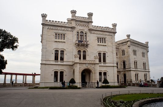 View of Miramare castle, Trieste - Italy