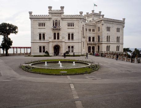 View of Miramare castle, Trieste - Italy