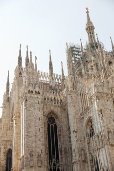 Detail of Milan cathedral, Italy