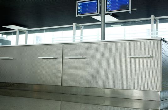 Information counter at an airport terminal