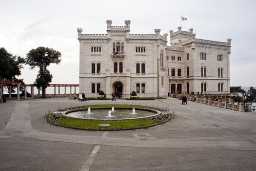 View of Miramare castle, Trieste - Italy