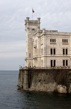 View of Miramare castle, Trieste - Italy