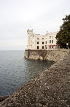 View of Miramare castle, Trieste - Italy