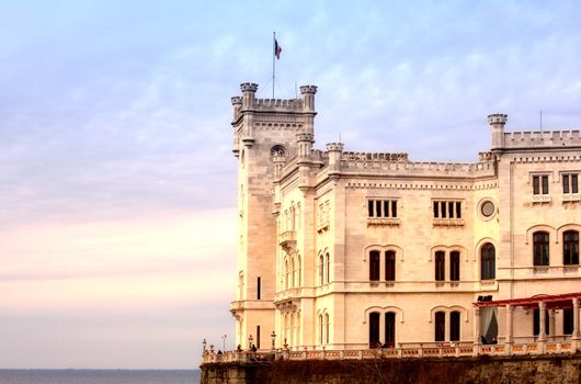 View of Miramare castle, Trieste - Italy