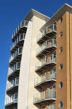 modern flats with balconies