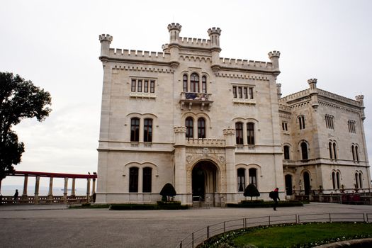 View of Miramare castle, Trieste - Italy