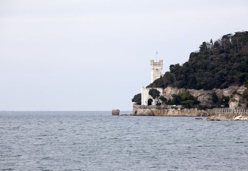 View of Miramare castle, Trieste - Italy