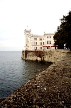 View of Miramare castle, Trieste - Italy