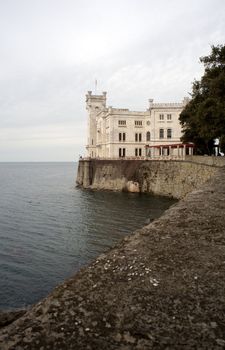 View of Miramare castle, Trieste - Italy