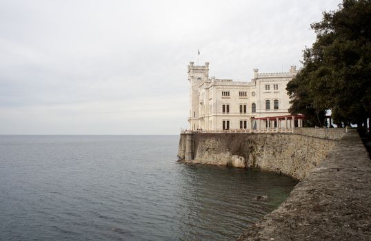 View of Miramare castle, Trieste - Italy