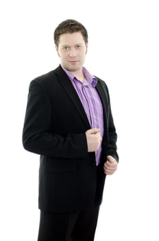 Portrait of a handsome young business man. Isolated on white background with copy space.