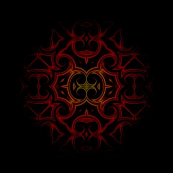 vintage abstract background, dark red oriental ornament kaleidoscope