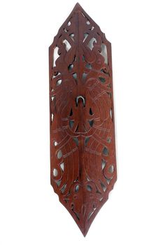 Traditional wooden shield of indigenous Dayak Indonesia