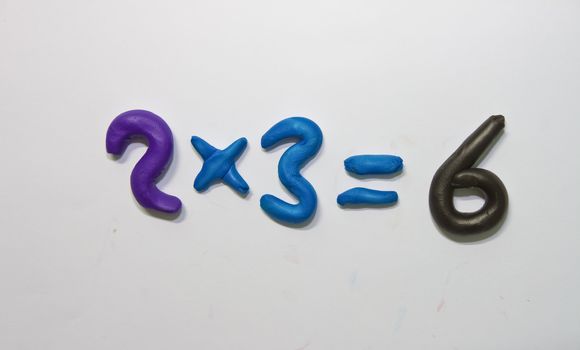 Colorful Clay numeric characters.