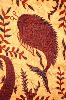 detailed patterns of Indonesia batik cloth