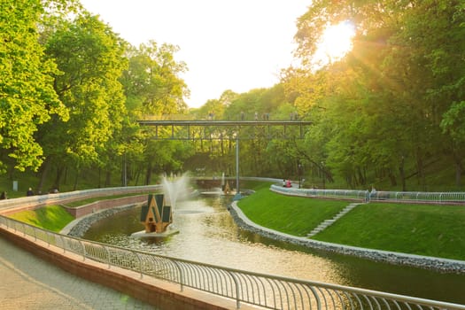 Walk and rest in park