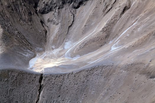 Closeup Crater of active volcano Bromo. Java. Indonesia
