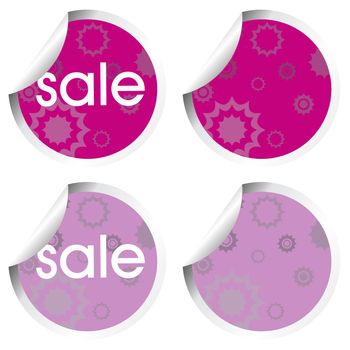 Purple stickers with sale