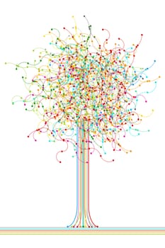 Colored abstract network tree