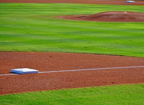 Bases and pitchers mound