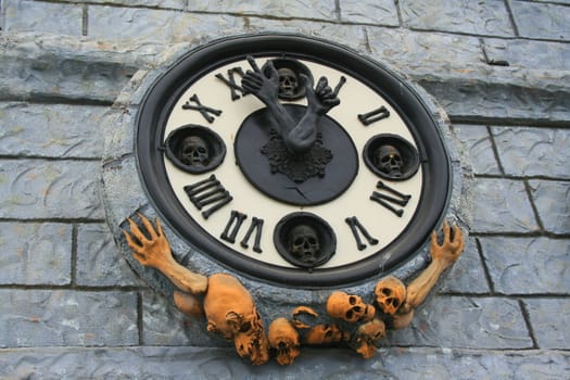 Close up of a unique clock.
