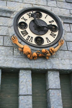 Close up of a unique clock.
