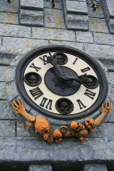 Close up of a unique clock.

