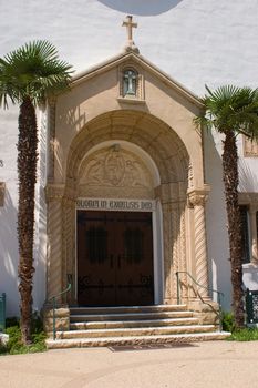 Historic Spanish mission in Santa Barbara, California