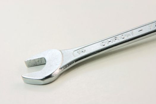 Spanner wrench tools hardware detail in white background industies concepts
