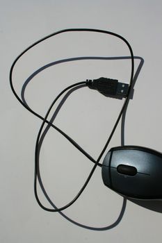 Close up of a computer mouse.
