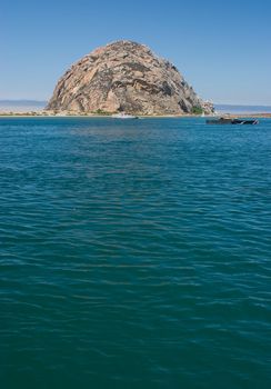 Big rock formation in Morro Bay, California