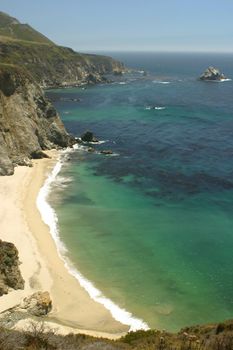Pacific Ocean coast in Big Sur, California
